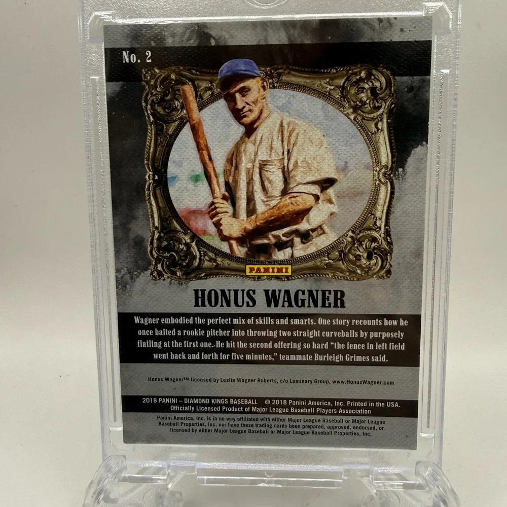 Honus Wagner 2018 Diamond Kings GOLD “Artist’s Proof” Card #2  09/99 w/Hard Case